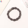 Pure color twist hair rope - gray / qiyue factory direct sales