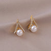 Geometric pearl earrings hj1-205