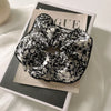 Ink black hair tie
