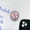 Flash diamond bracket - spray paint pearl bow - pink