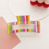 Medium square clamp - vertical rainbow / plastic