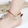 M231【red rope anklet】