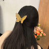 Yellow transparent big bow clip