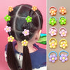 10-piece set of plum blossom hair tie mixed colors