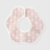 Dark pink windmill lace waterproof bib