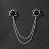 Six pointed star black pearl