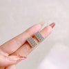 Square stud earrings with drill