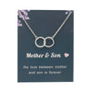 Mother son color card silver chain