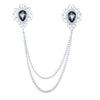 Gray diamond on silver background