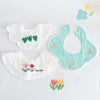 Gauze flower green love combination