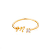 M / gold