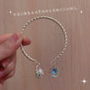 Blue planet pendant twist bracelet #sz138