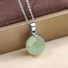 12mm [imitation hetian jade] silver pendant [not matching chain]