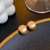 Brushed frosted stud earrings hj3-405 (gold)
