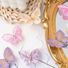 5-pack of pink embroidered butterfly inserts