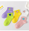 Plane colorful heart five pairs / s: 1-4 years old size (16-22 yards)