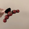 Black red beads