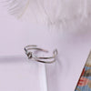631 white gold knotted twisted ring / adjustable opening