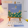 10# yellow rose + easel