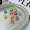 Fluorescent green frosted jelly flowers 10pcs