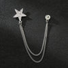Silver five-pointed star