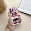 Pink-sweet and cool little black cat / iphone 14