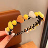 Orange heart headband