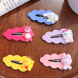 Korean cute children fluorescent color cartoon cloud BB clip girl baby candy color side clip bangs clip wholesale