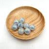 Gilt luminous straight hole bead-blue