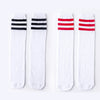 Soccer socks white black stripes + white red stripes / 27cm (recommended height 60-100cm)