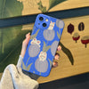 Klein blue-rabbit purple tulip cream pattern / iphone 14