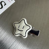 Star smiley face - white