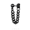 Black 4mm ball hanging chain single