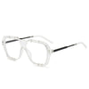 Transparent frame semi-metal frame/white flat