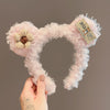 Pink flower [203 bear headband]