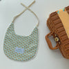 Lace-grey green polka dots