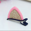 Cat ears hair clip [pink]