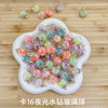 Orange glow in the dark glass beads