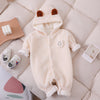 Beige double layer smiling lamb wool one piece / 66 yards