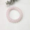 Frosted telephone cord hair ring-purple polka dots