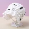 Black and white shoe court hat / 1-12 months head circumference 39-45cm