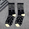 Black 1 (letter) / one size nude socks (38---43)