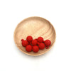 Rubber paint hanging beads - red