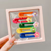 5# small flower square clip 5 pieces boxed