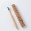 Card box packaging blue soft bamboo toothbrush