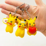 Creative Cartoon Pikachu Key Chain Fashion Student Gift Bag Pendant Elf Baby Key Chain Ornament
