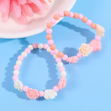 Yunyun jewelry children's flower hand 3-10 years old baby universal wholesale acrylic beaded elastic rope bracelet