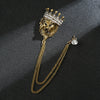 Golden crown lion with diamond