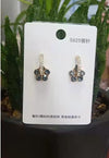 Color-preserving gold and silver needle style gray diamond
