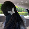 White transparent big bow knot clip